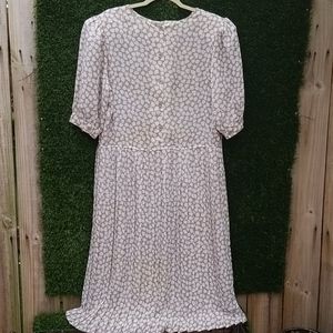 Vintage Floral Print Midi Dress